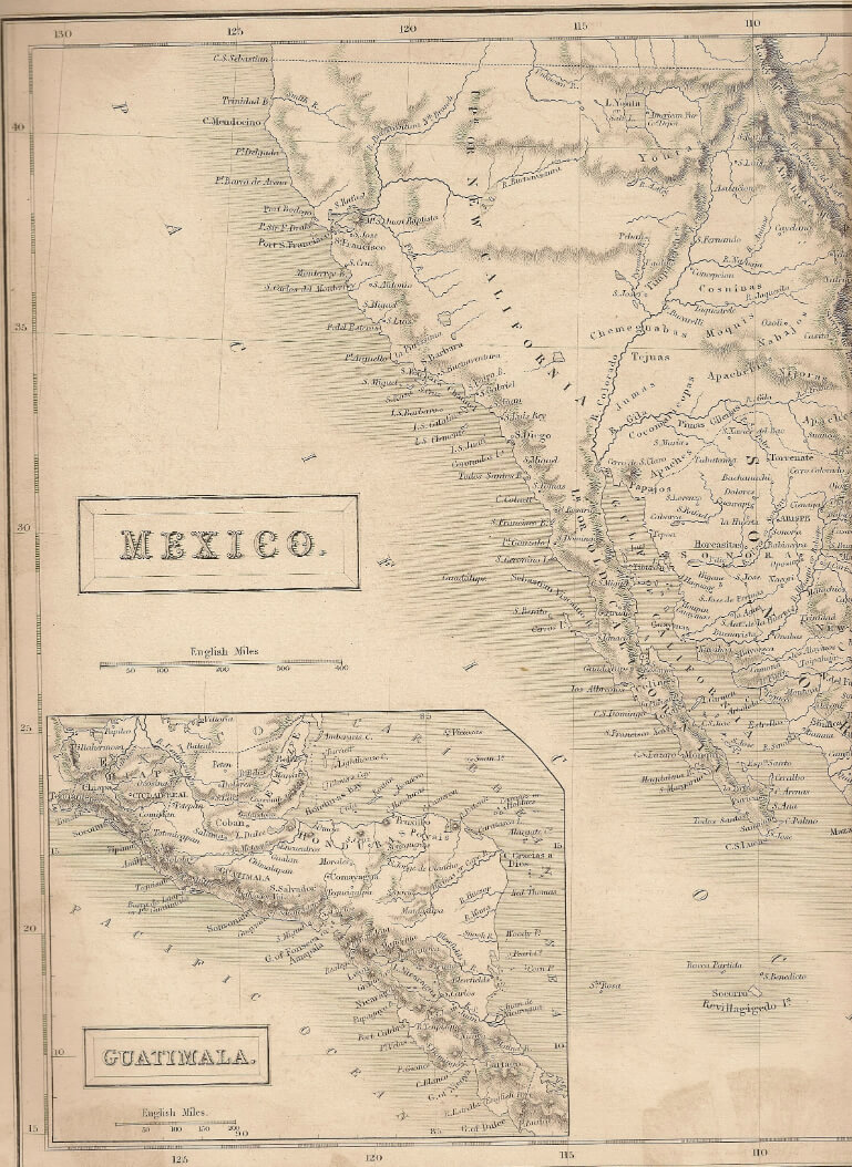 Carte de l'Alta Californie en 1838